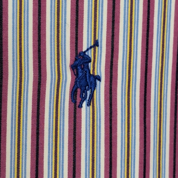 Ralph Lauren Men's Purple Multicolor Classic Fit Button Down Preppy Shirt Size L - Picture 5 of 10
